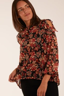 Cold Shoulder Frill Blouse