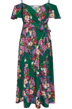 Cold Shoulder Wrap Dress