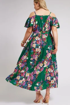 Cold Shoulder Wrap Dress
