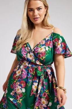 Cold Shoulder Wrap Dress