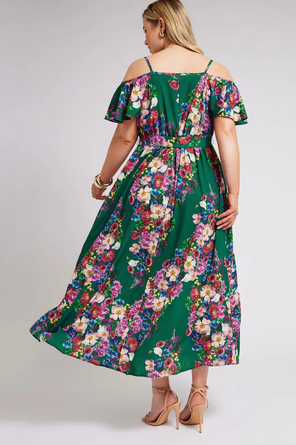 Cold Shoulder Wrap Dress