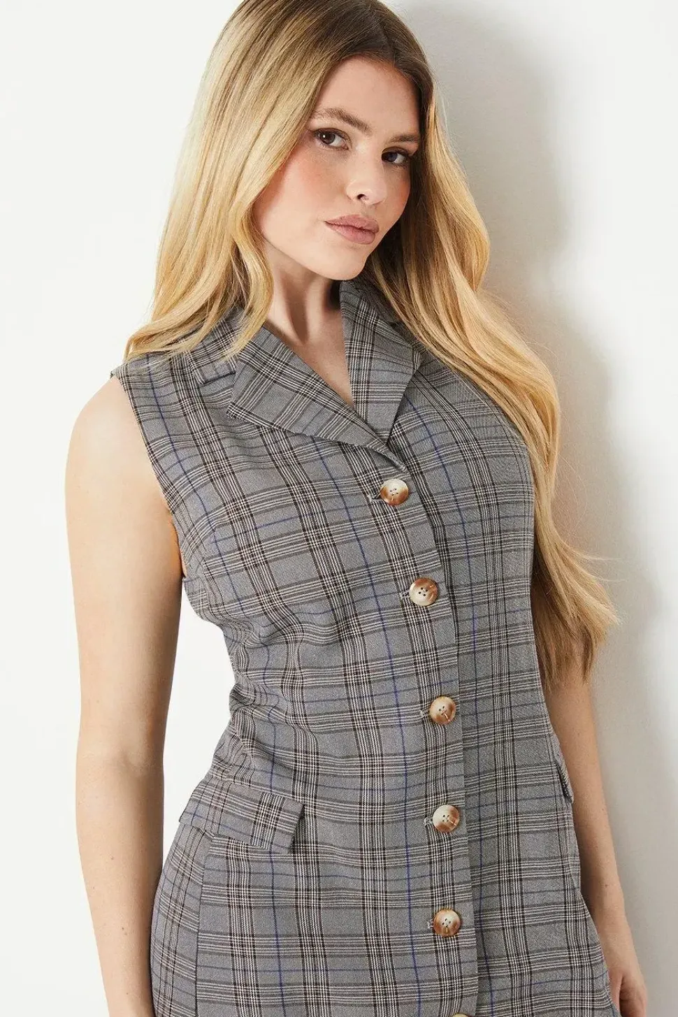Collar Button Through Shift Dress