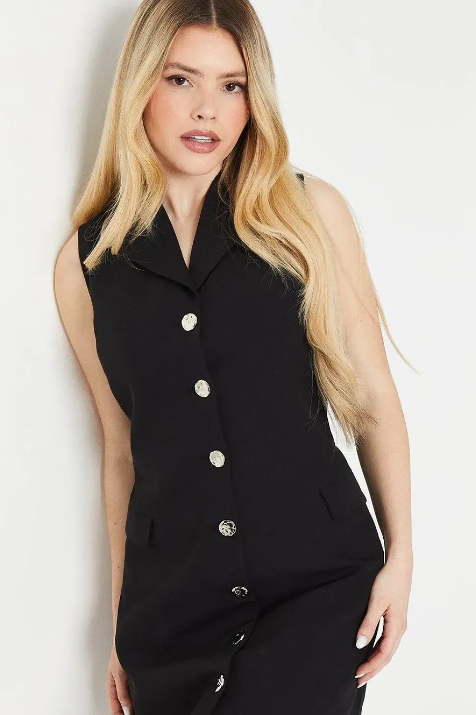Collar Button Through Shift Dress