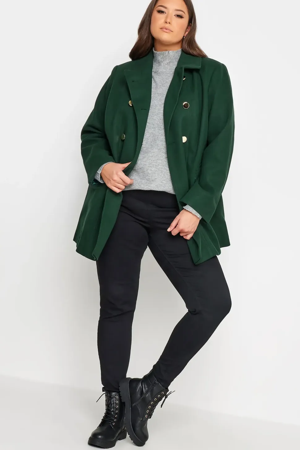 Collared Double Breasted Formal Coat