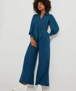 Collared Straight Leg Jumpsuit