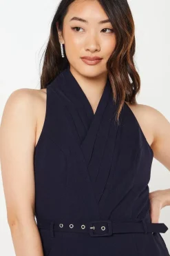 Collared Straight Leg Jumpsuit
