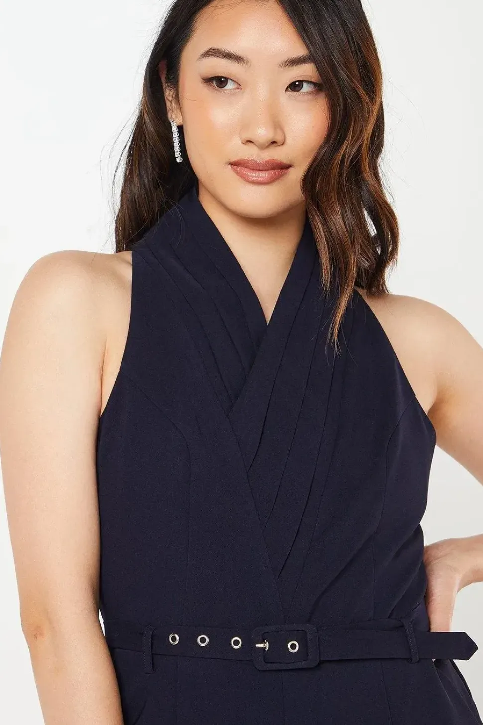 Collared Straight Leg Jumpsuit