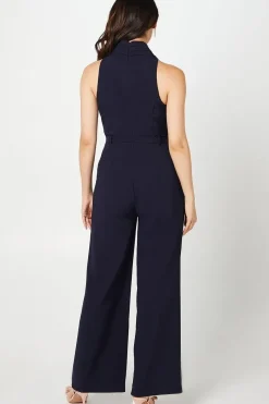 Collared Straight Leg Jumpsuit