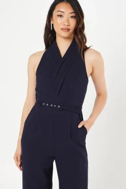 Collared Straight Leg Jumpsuit