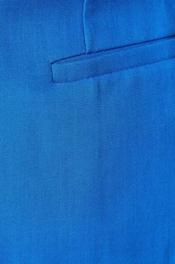 Collarless Blue Blazer