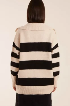 Collar Wide Stripe Jumper