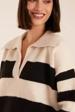 Collar Wide Stripe Jumper
