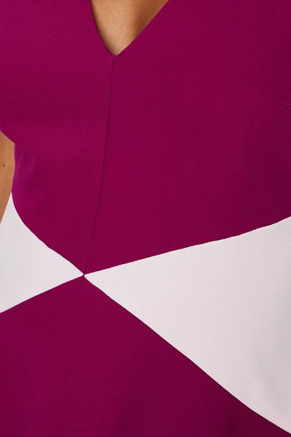 Colour Block Drape Skirt Midi Dress