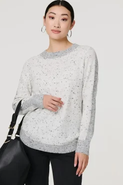 Colour Block Long Sleeve Curve Hem Jumper