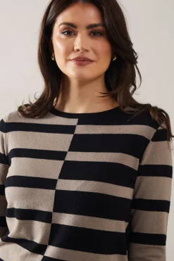 Colourblock Striped Jumper
