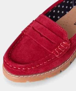 Colour Block Suede Slip-On Leather Loafers