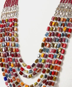 Colourful Beaded Layered Boho Necklace