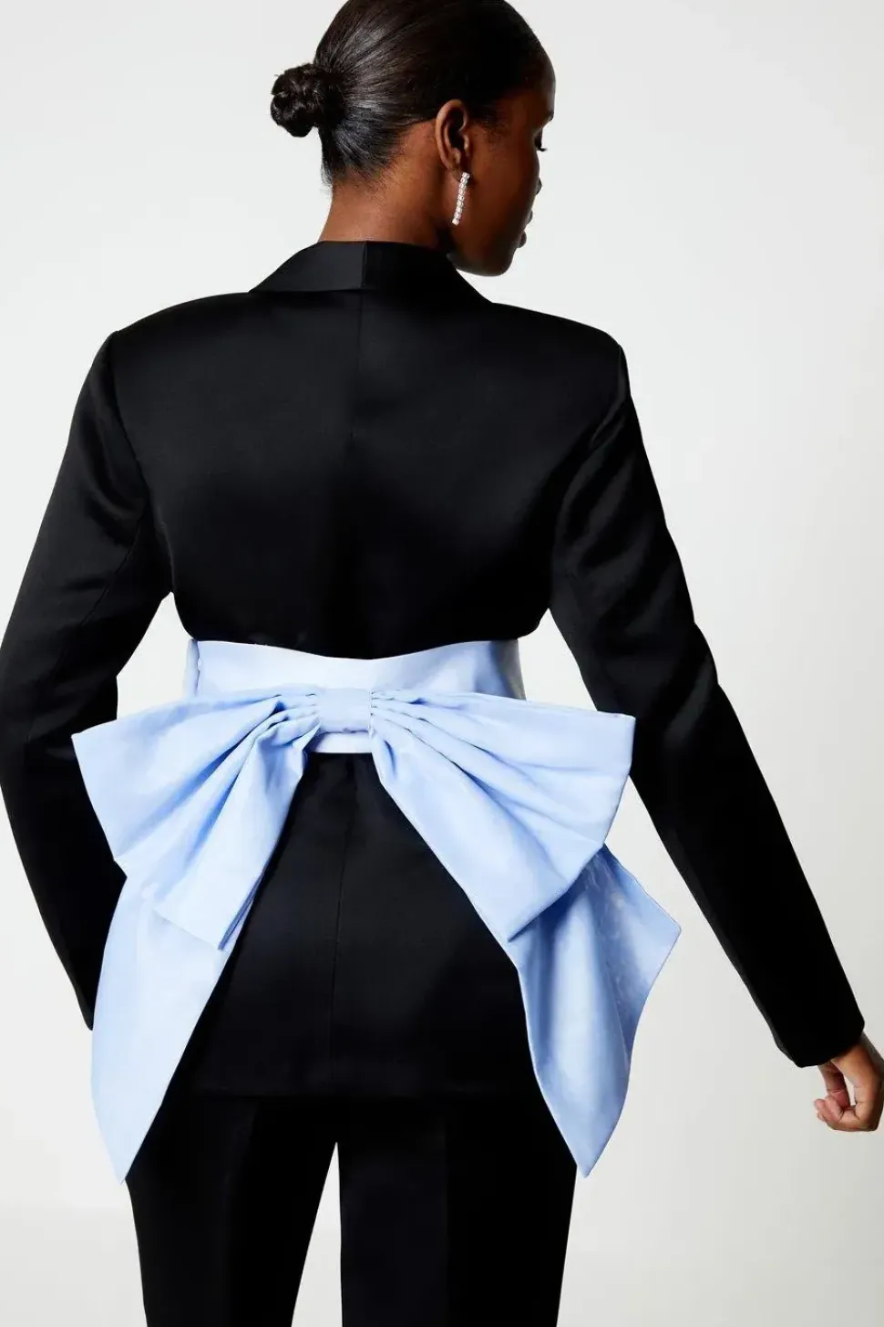 Contrast Belt Bow Back Blazer