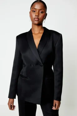 Contrast Belt Bow Back Blazer