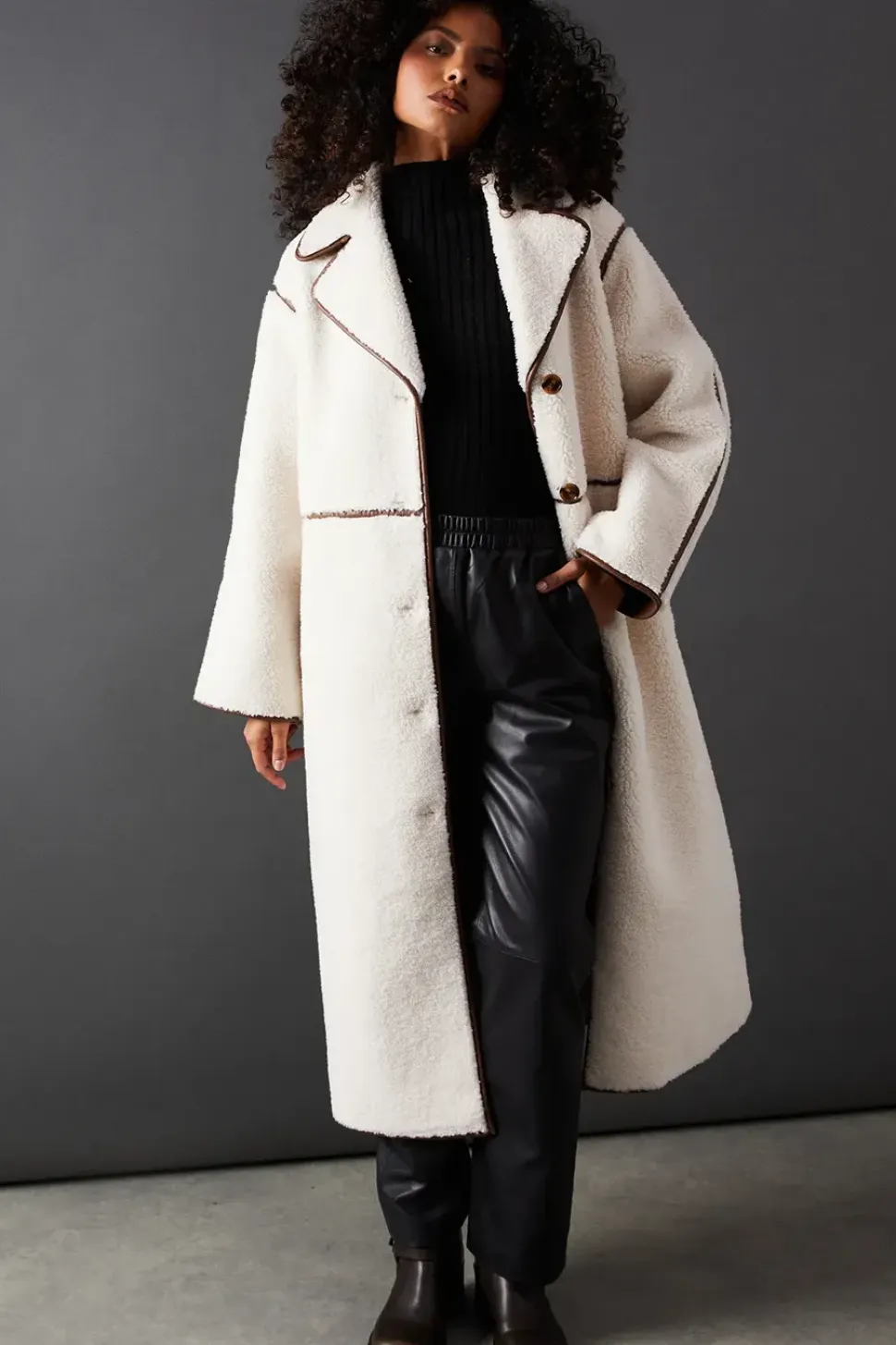 Contrast Bonded Coat
