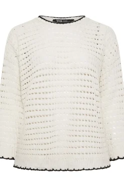 Contrast Hem Crochet Jumper