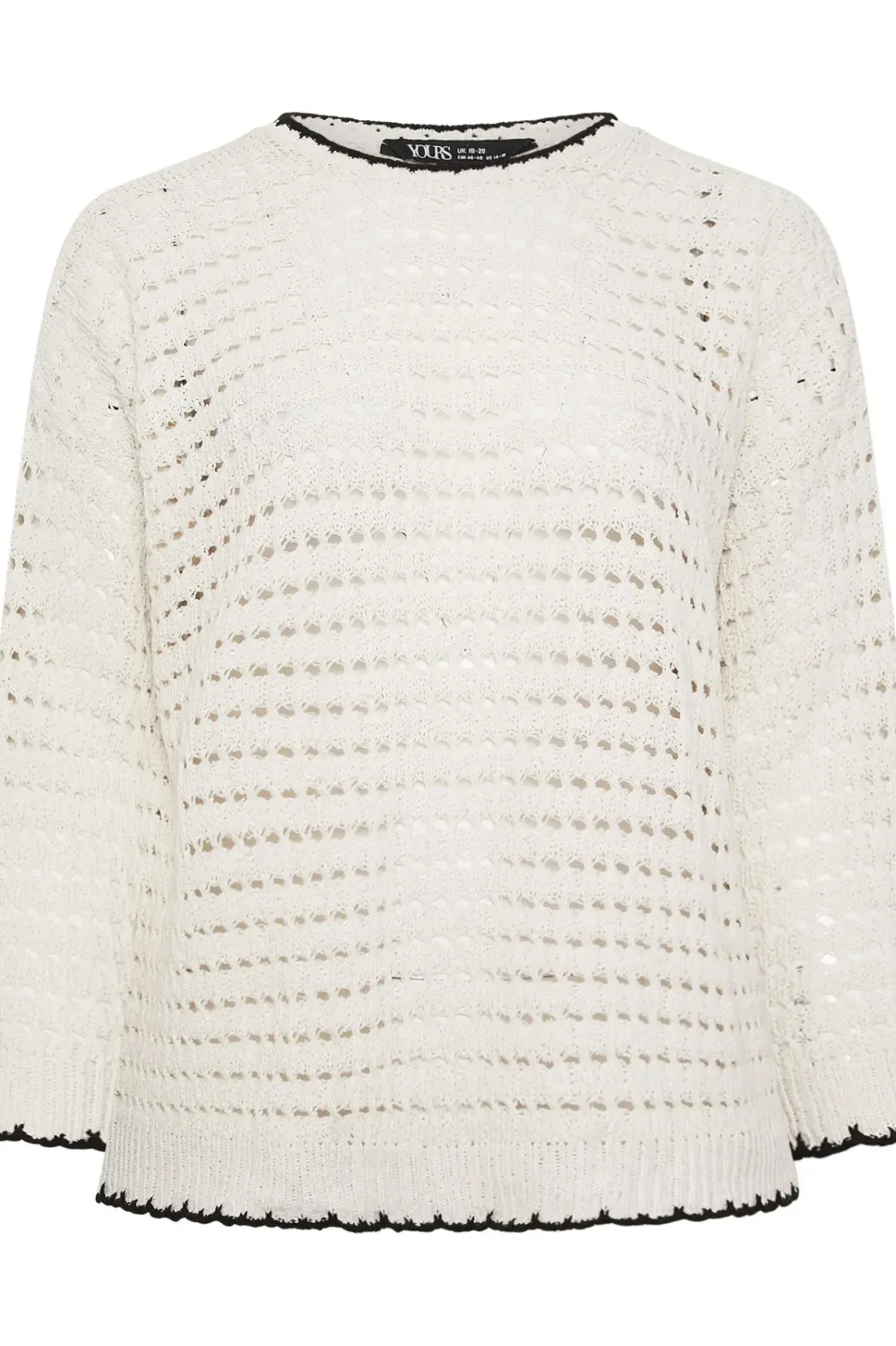 Contrast Hem Crochet Jumper