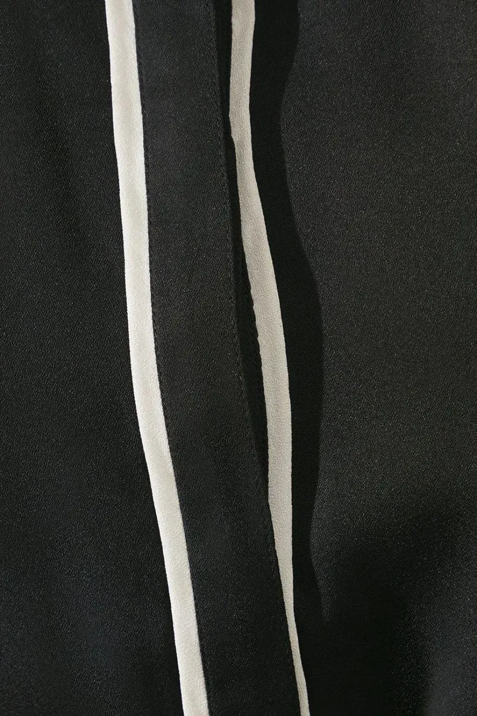 Contrast Piping Tie Waist Shirt Dress