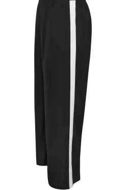 Contrast Side Stripe Wide Leg Trousers