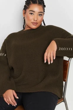 Contrast Stitch Knitted Jumper