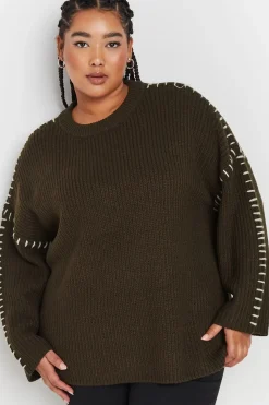 Contrast Stitch Knitted Jumper