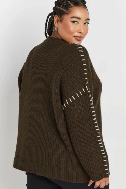 Contrast Stitch Knitted Jumper