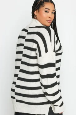 Contrast Stripe Turtle Neck Jumper