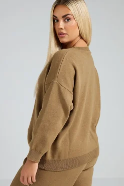 Contrast Swirl Knitted Jumper