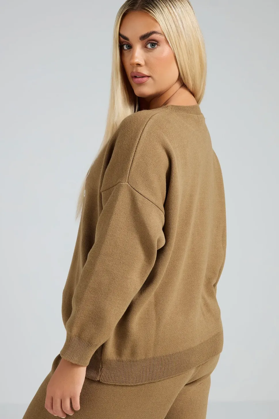 Contrast Swirl Knitted Jumper