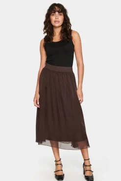 CoralSZ Chiffon Midi Length Lining Skirt-