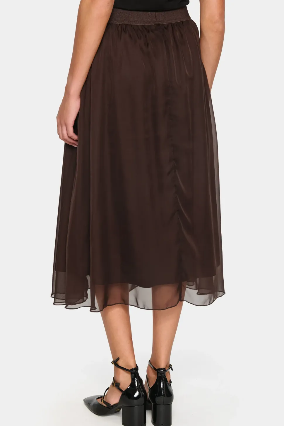 CoralSZ Chiffon Midi Length Lining Skirt-