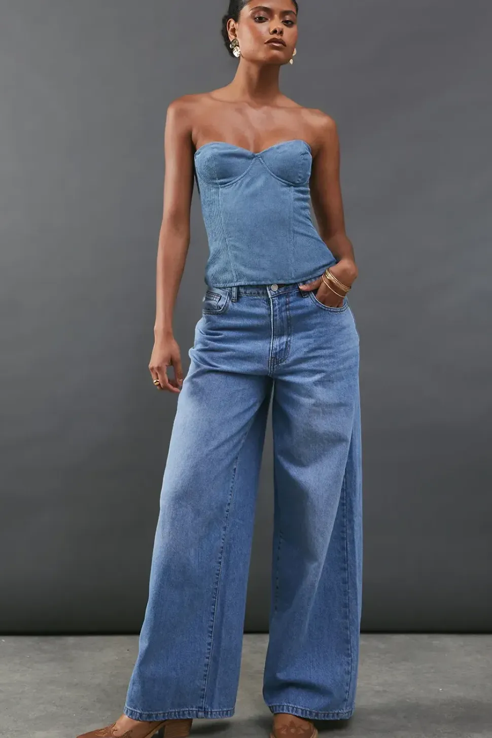 Cord Bustier Top