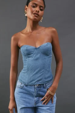 Cord Bustier Top
