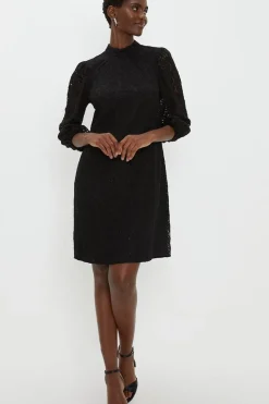 Corded Lace Shift Dress