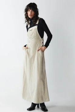 Corduroy Dungaree Maxi Dress