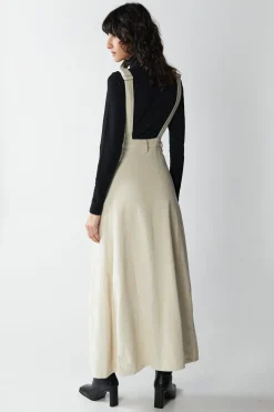 Corduroy Dungaree Maxi Dress