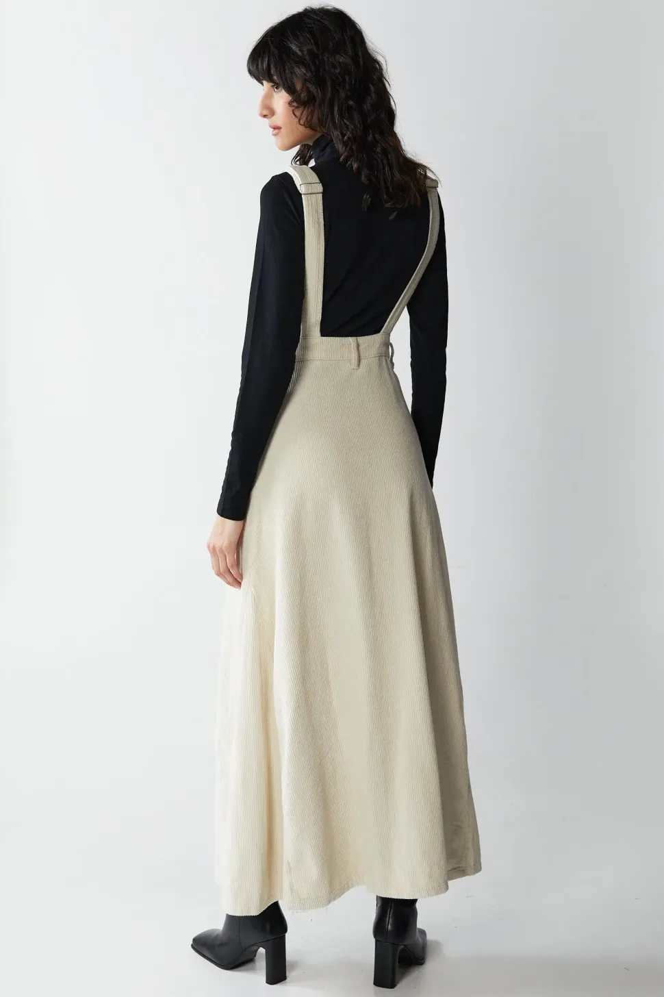 Corduroy Dungaree Maxi Dress