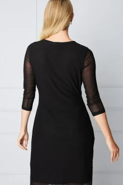 Cornelli Embellished Shift Dress