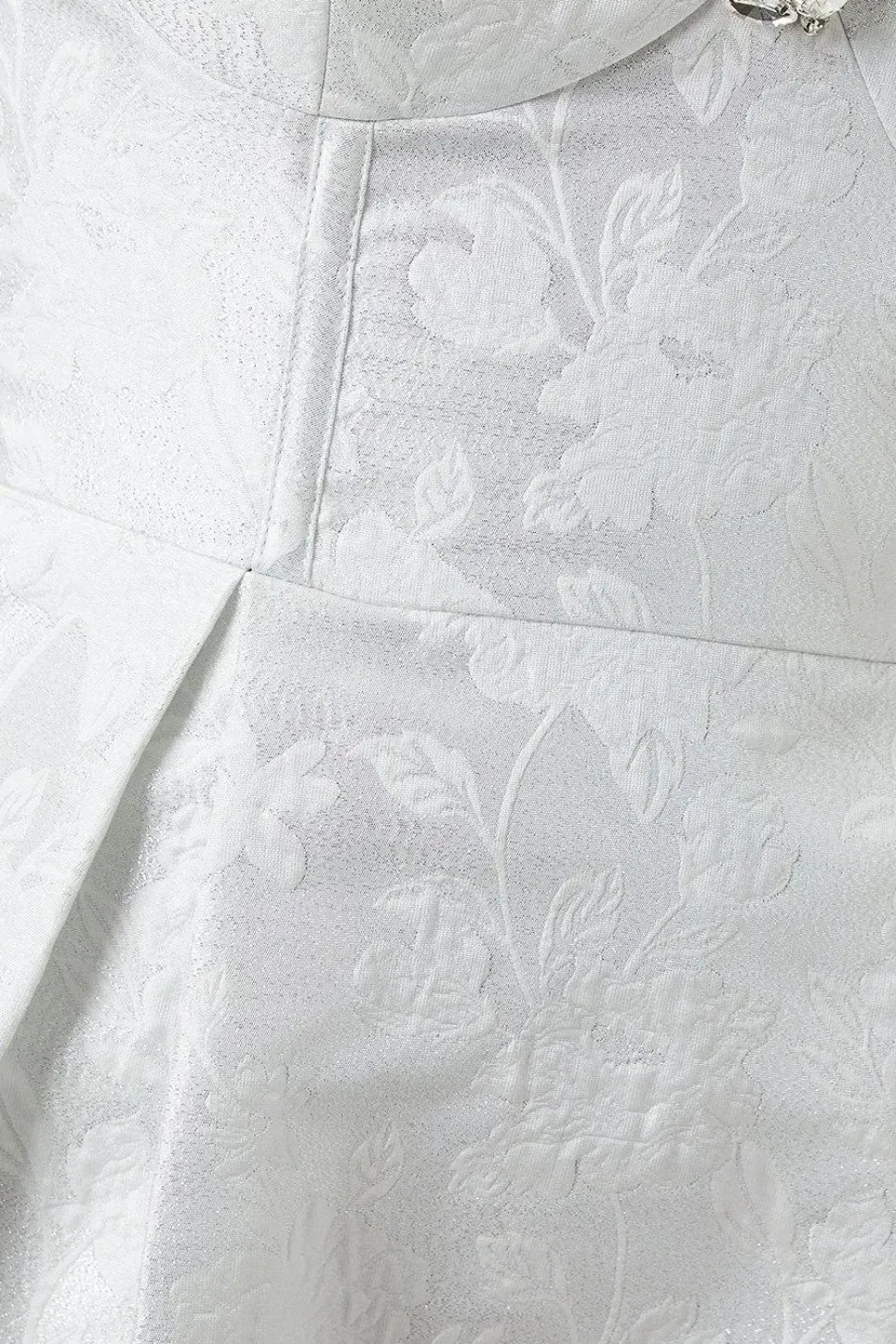 Corset Bodice Jacquard Mini Bridal Dress