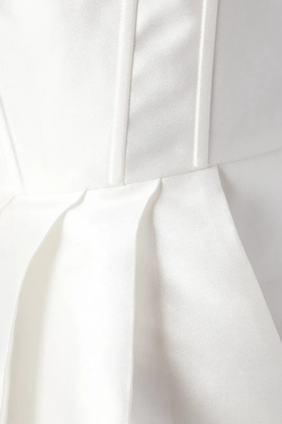 Corset Detail Twill Wedding Dress