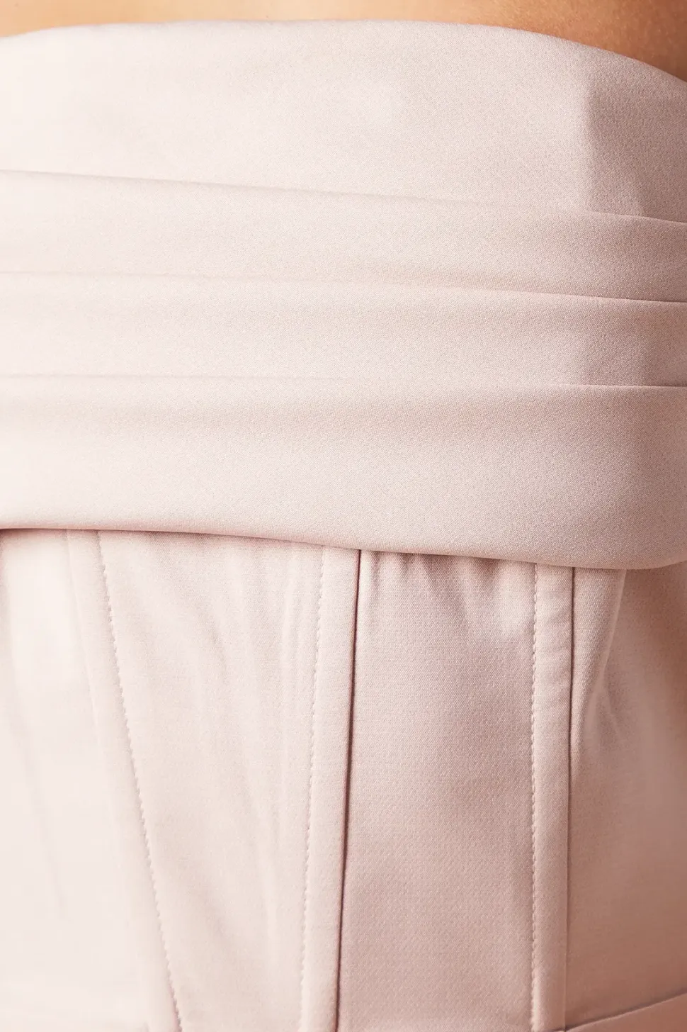 Corset Detail Wide Leg Bridesmaids Jumpsuit