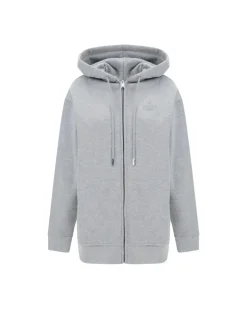 Cotton Hoodie with Adjustable Drawstring and Monogram Detailing