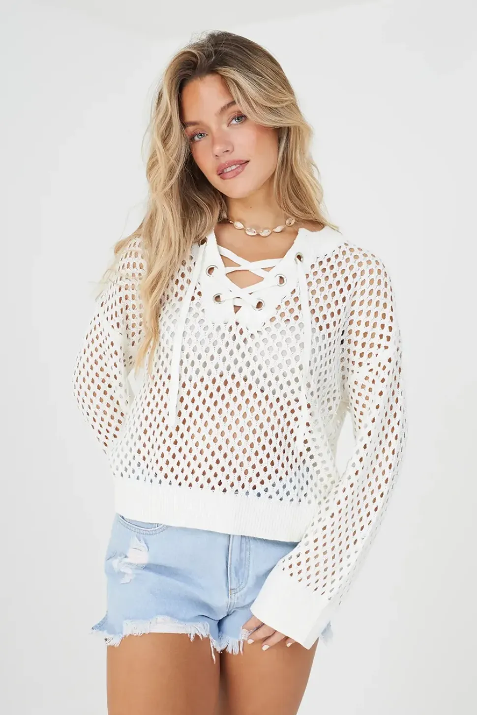 Cotton Open Knit Jumper