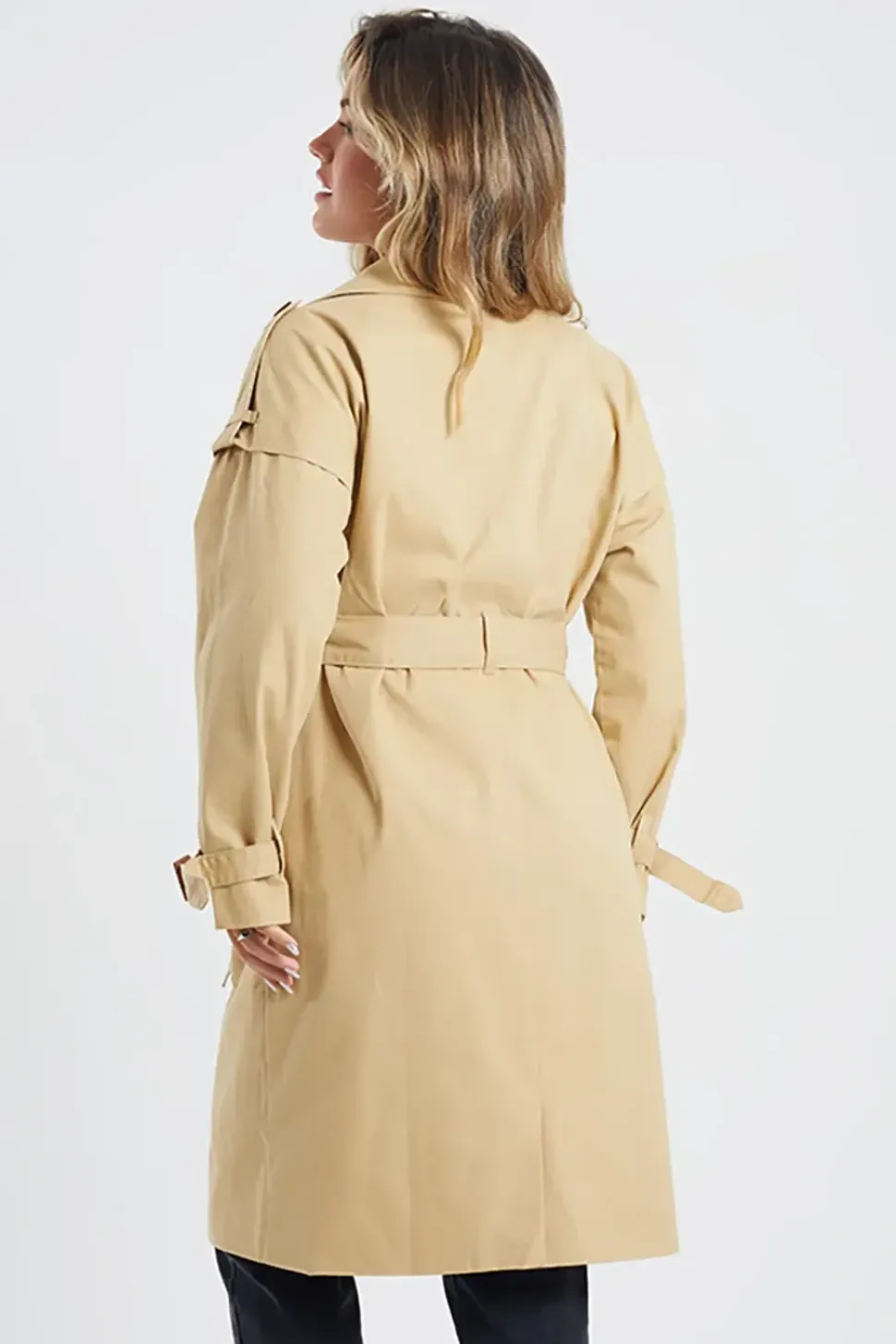 Cotton Twill Double Breasted Mac