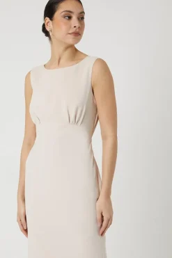 Cowl Back Fishtail Bridesmaid Maxi Dress